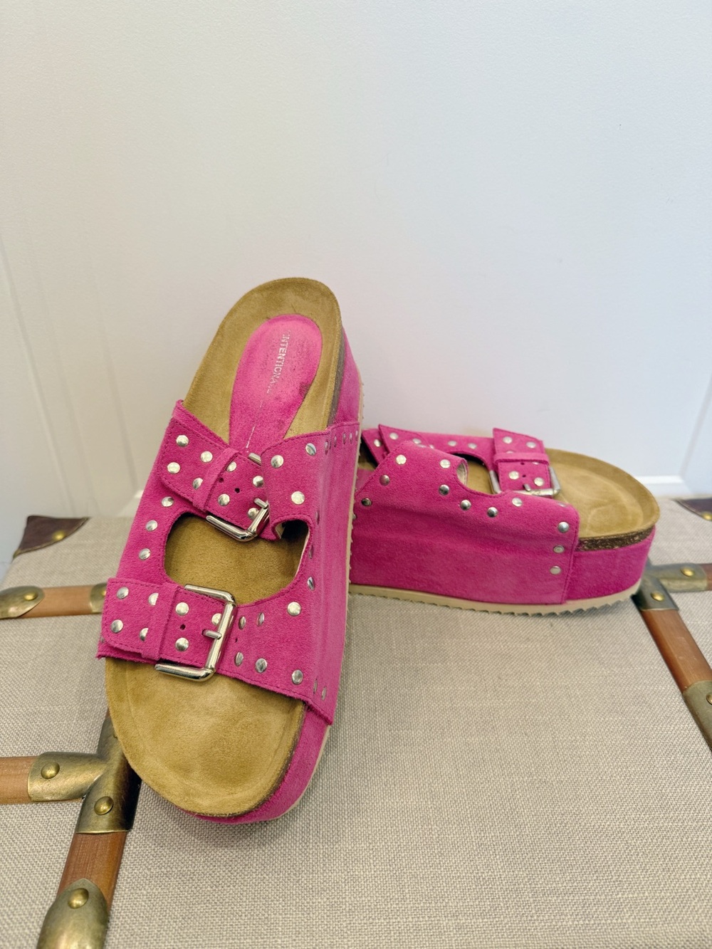 Free People Intentionally Blank Rule Breaker Monochrome Pink  Sandal 40 9.5 10